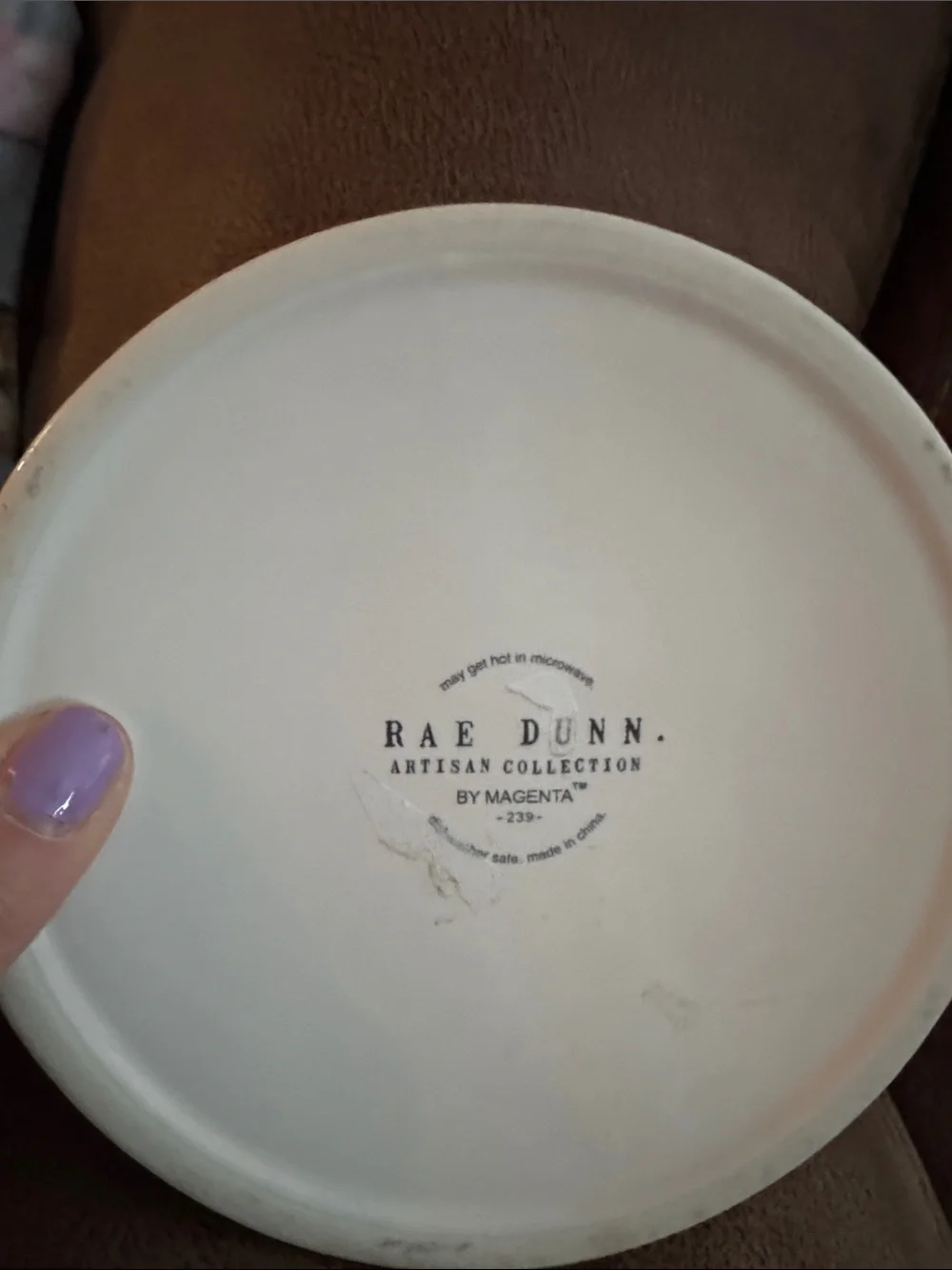 Rae Dunn Cream Ceramic Dog Bowl